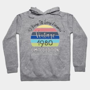 Vintage 1980, 40 Years Of Being Awesome Hoodie